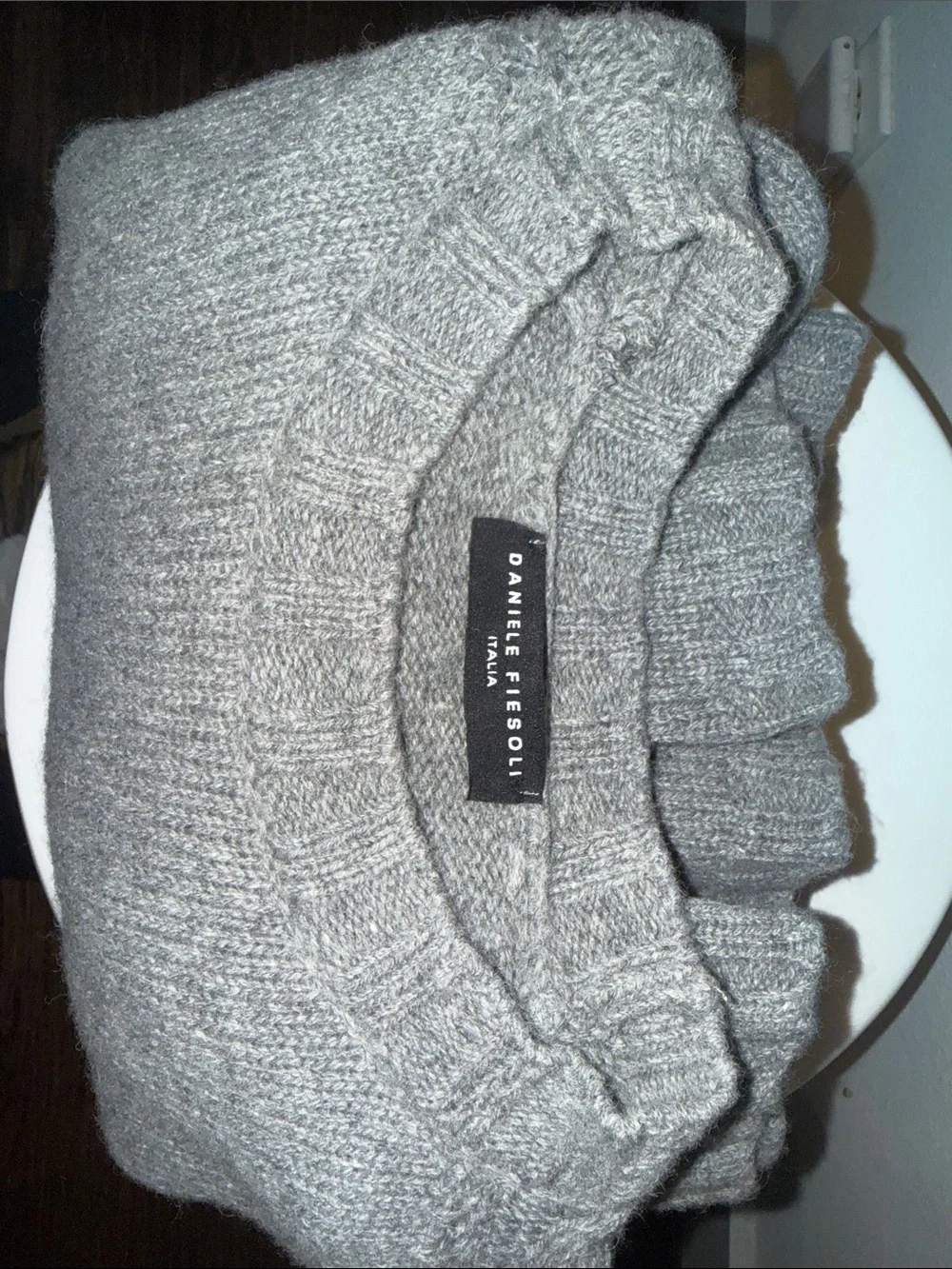 Daniele Fiesoli Gray Crewneck Sweater